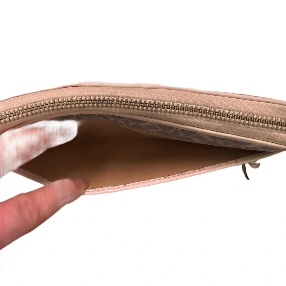 Coach Cream and Gray/Blue Signature Wallet